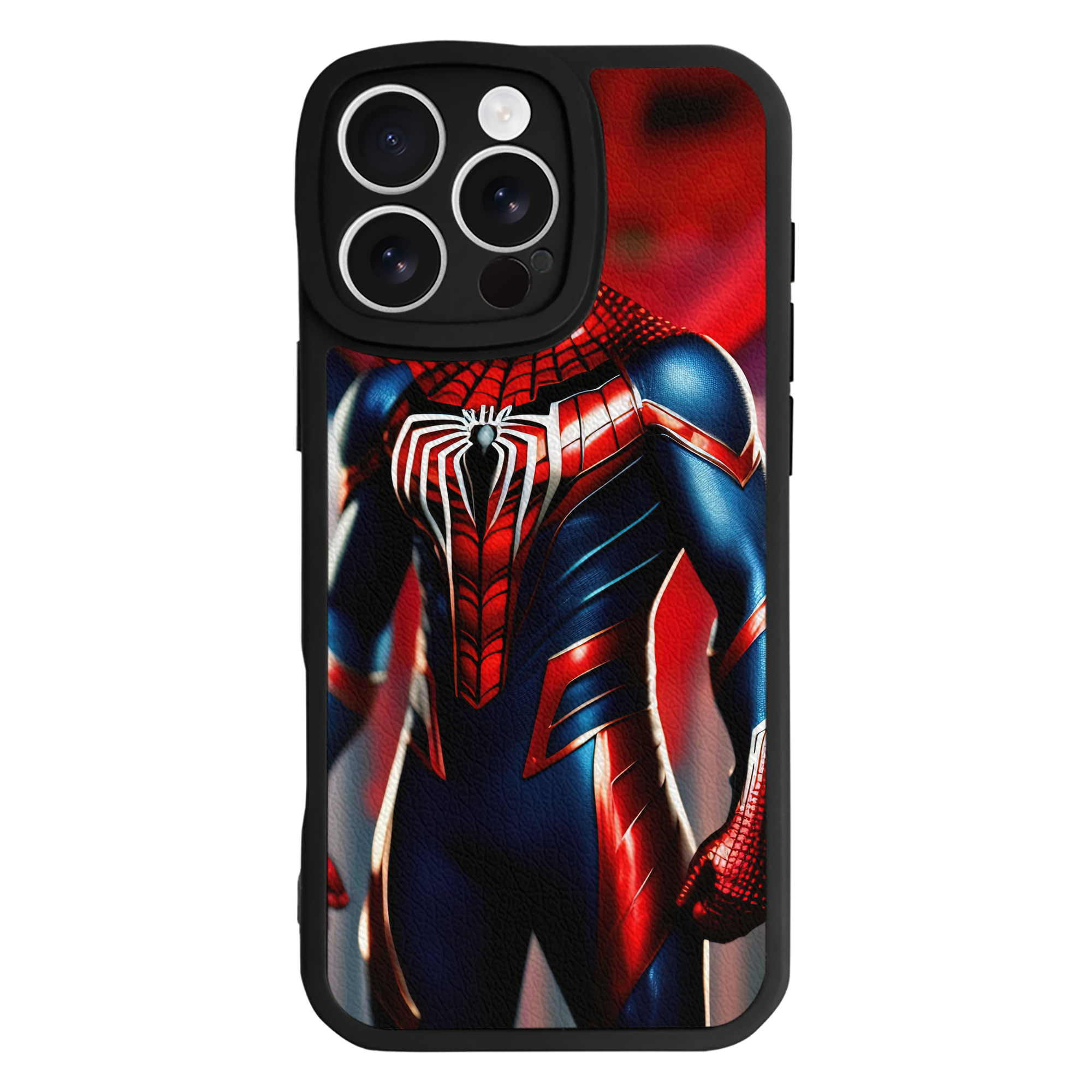 （画像用） Spider Man スパイダーマン 【iPhone 16シリーズ対応】シリコンスマホケース（レザー調） 材質：シリコン